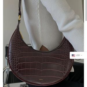 JW PEI Carly Saddle Bag in Brown Croc